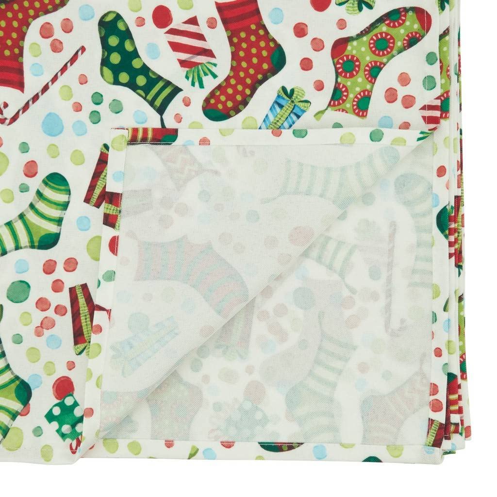 Fennco Styles Christmas Stockings Holiday Tablecloth