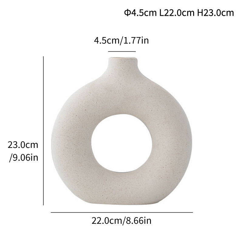 Unglazed Spotted Ceramic Vase Modern Home Decoration Ornament