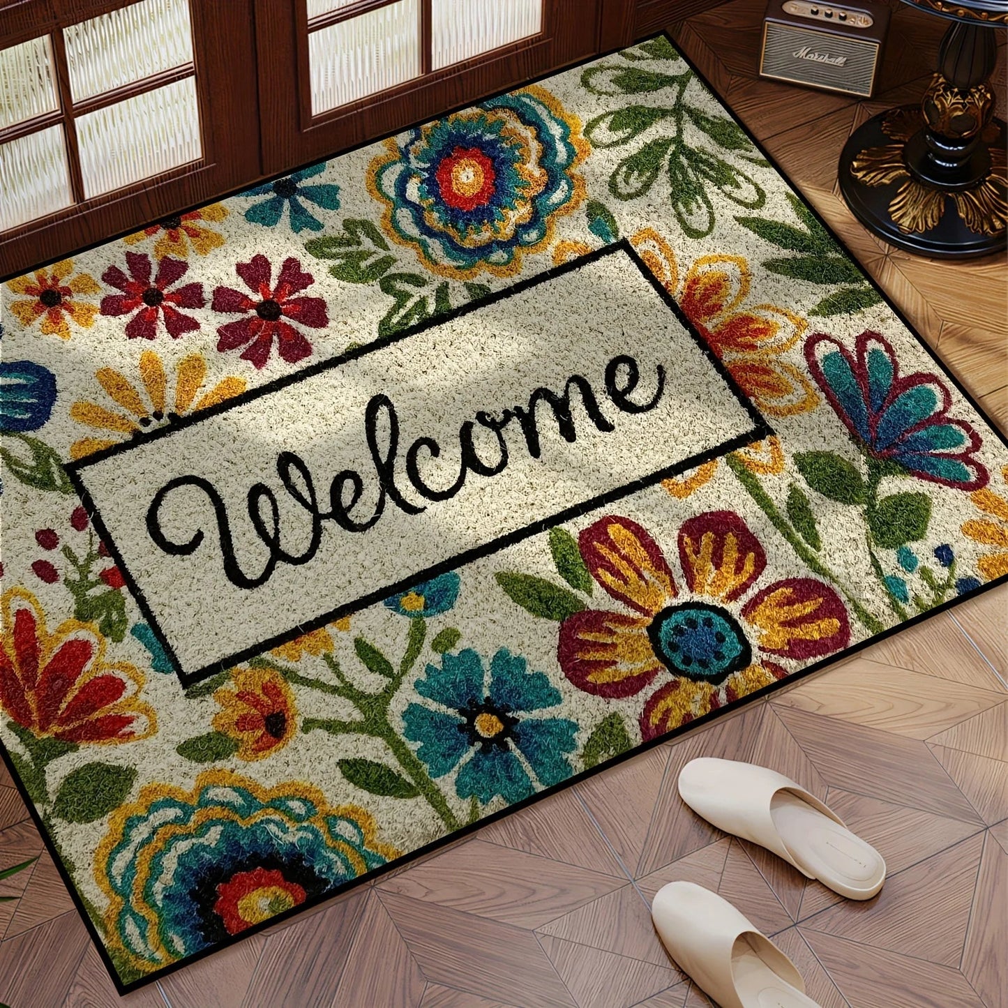 Bright Flower Garden Doormat Rug Home Decor
