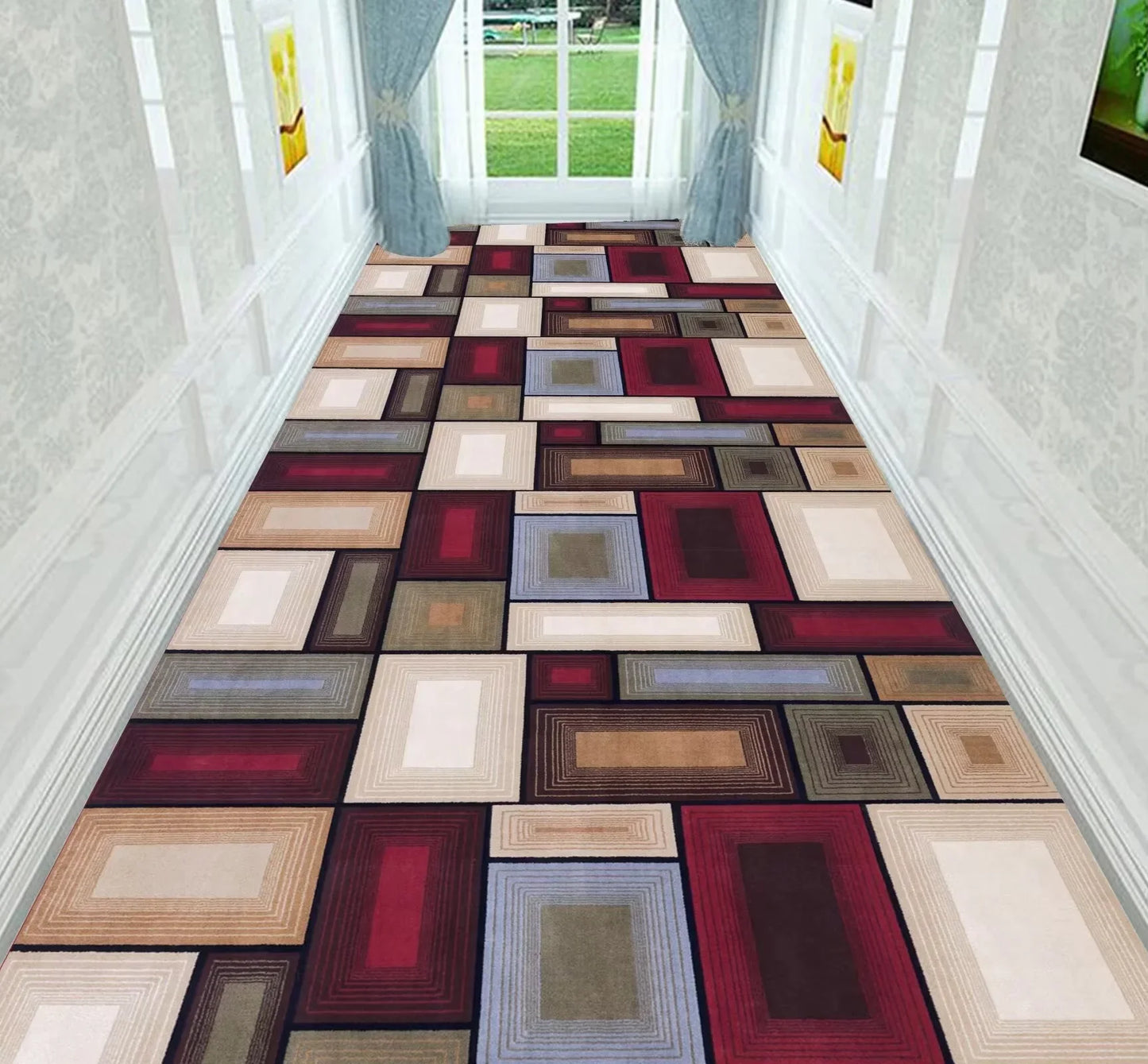 Plaid Kitchen Rug Long Thin Floor Mat
