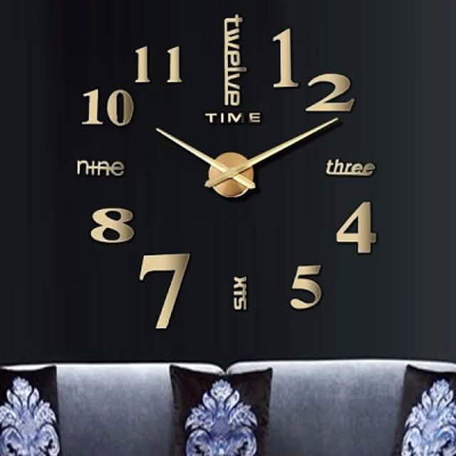 Modern Acrylic Digital Wall Clock with Steel Finish