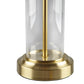 Clarity Glass Cylinder Table Lamps Set of Two