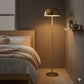 Allure 2-Light Gold Rattan Floor Lamp with Chains