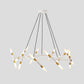 41-Inch White Gold Modern Chandelier Light Fixture