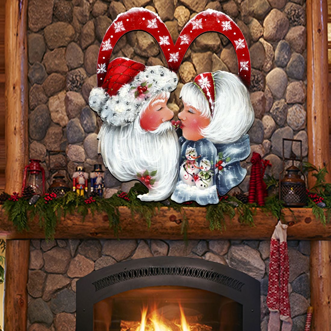 Merry Kissmas! Holiday Door Decor by Jamie Mills-Price - Christmas Decor - 8457514H