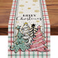 Christmas Trees Merry Xmas Table Runner, Seasonal Winter Holiday Kitchen Dining Table Decoration For Indoor Outdoor Home Party Decor 13 X 72 Inch