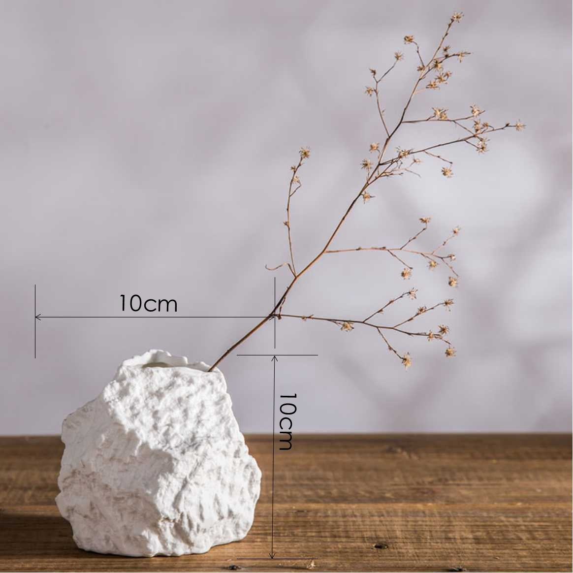 Modern Marble Ceramic Stone Flower Vase Creative Home Decoration Ornament