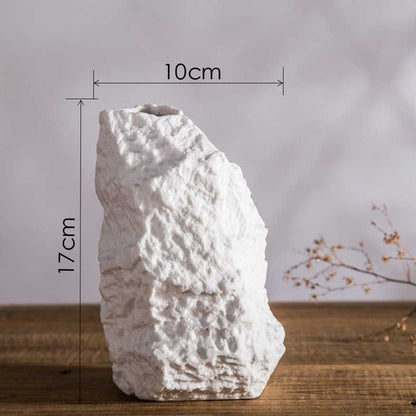 Modern Marble Ceramic Stone Flower Vase Creative Home Decoration Ornament