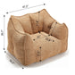 Comfortable Chenille Sofa Chair with Resilient Foam Cushion