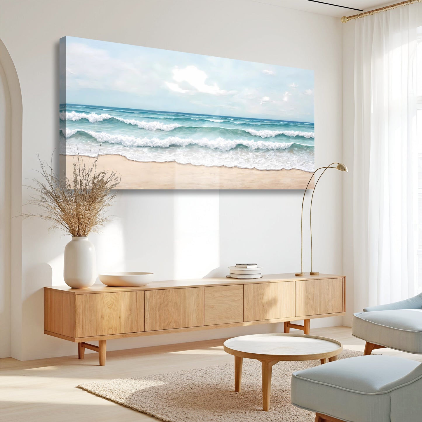 Serene Ocean Wave Coastal Wall Art Decor