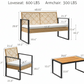 4Pcs Outdoor Patio Furniture Set – Rattan Wicker Sofa - Multiple Styles
