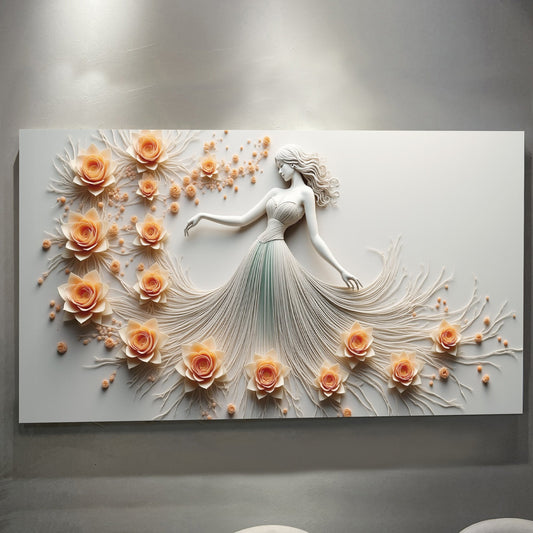 Modern Minimalist Dancing Woman Wall Art Decor