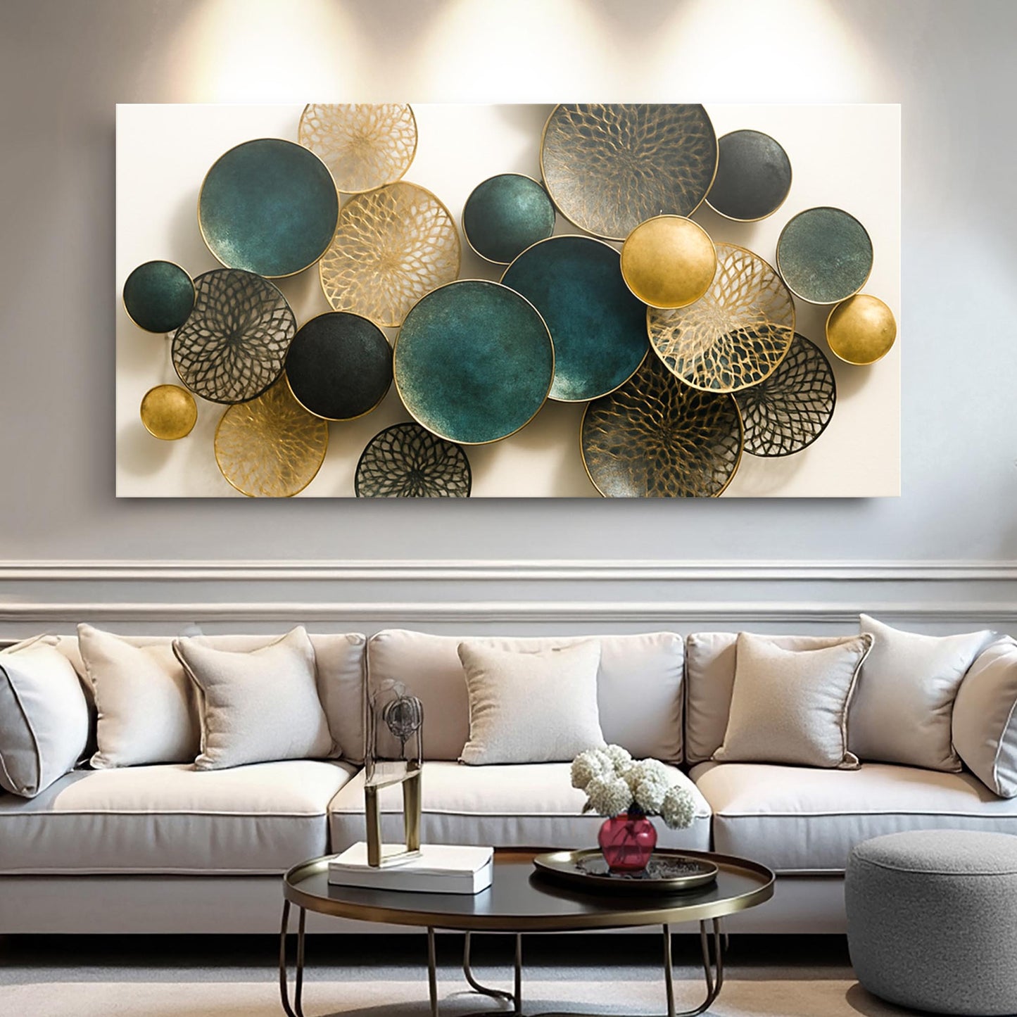 Lotus Leaf Abstract Wall Art for Modern Decor