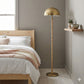 Allure 2-Light Gold Rattan Floor Lamp with Chains