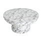 MGO Faux Marble Coffee Table with Handcrafted Finish - White Marble