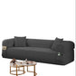 Gray Spring Sofa with Fabric Pillows and Storage