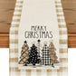 Christmas Trees Merry Xmas Table Runner, Seasonal Winter Holiday Kitchen Dining Table Decoration For Indoor Outdoor Home Party Decor 13 X 72 Inch
