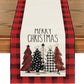 Christmas Trees Merry Xmas Table Runner, Seasonal Winter Holiday Kitchen Dining Table Decoration For Indoor Outdoor Home Party Decor 13 X 72 Inch