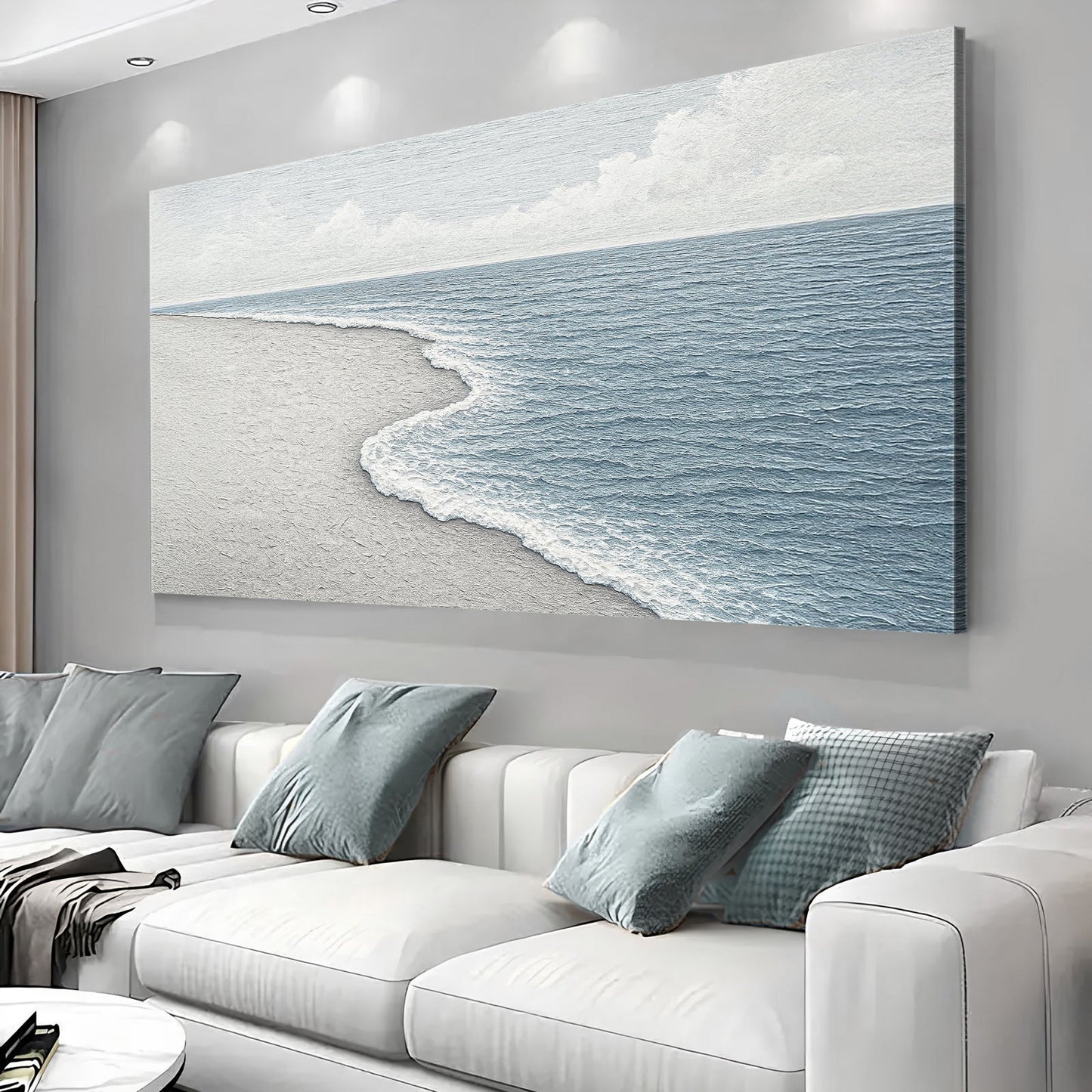Abstract Beach Shore Wall Art for Home Decor