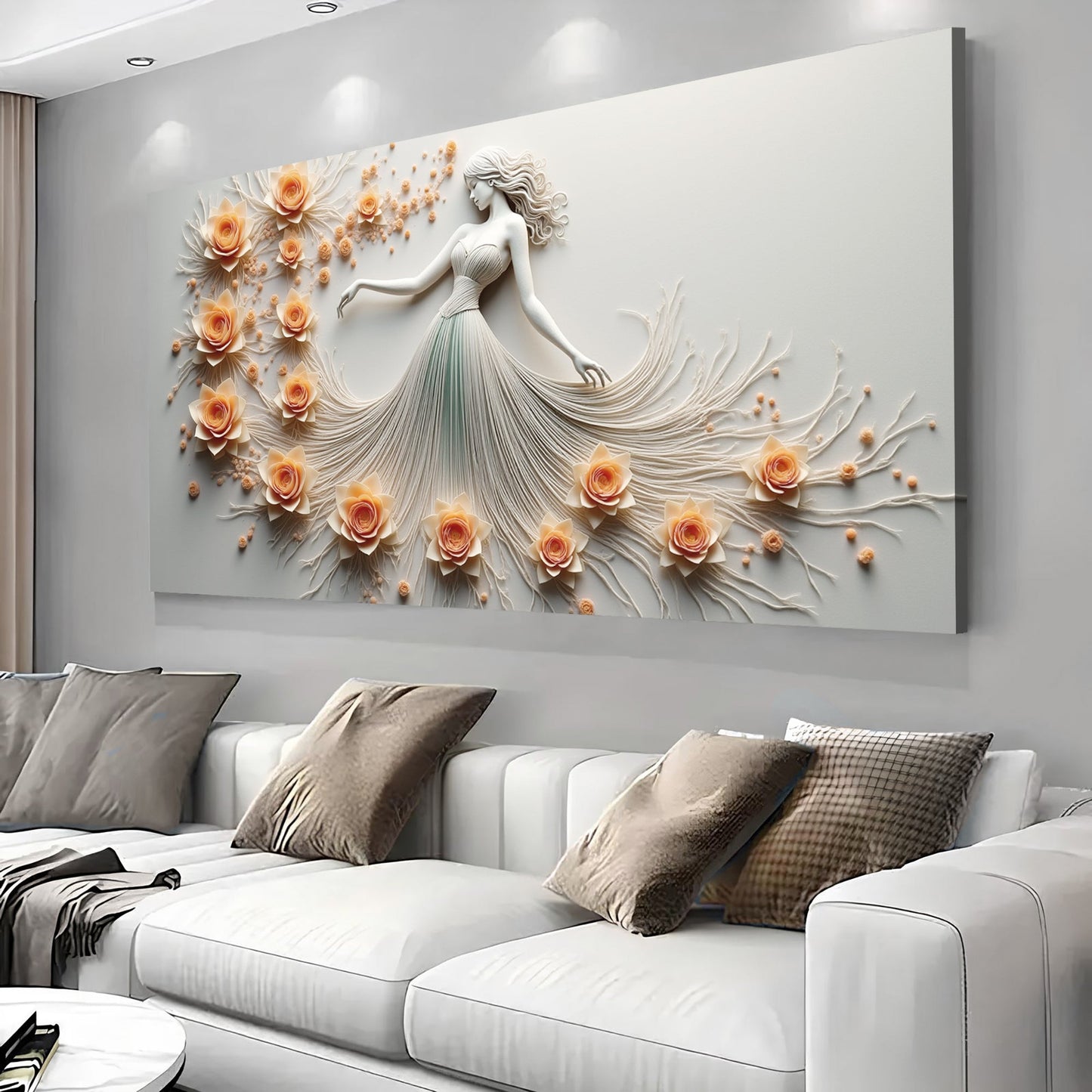 Modern Minimalist Dancing Woman Wall Art Decor