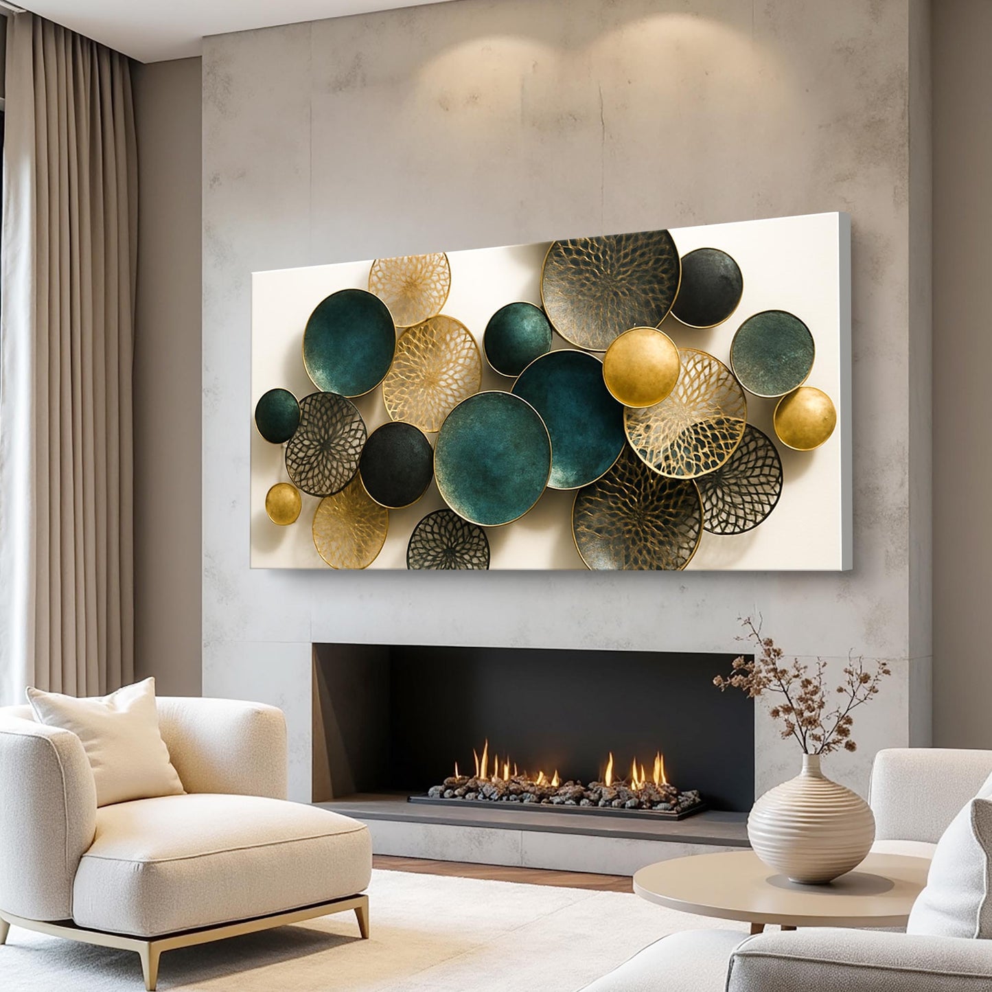Lotus Leaf Abstract Wall Art for Modern Decor