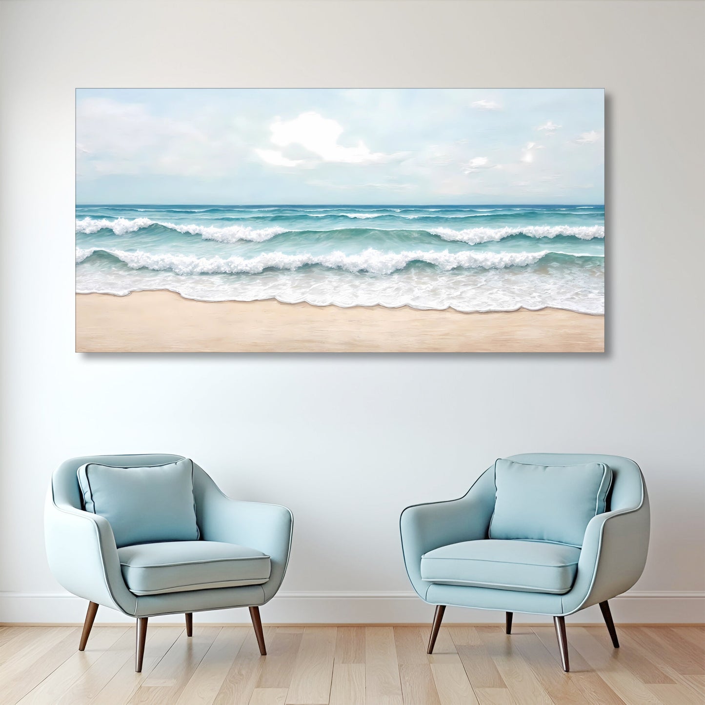 Serene Ocean Wave Coastal Wall Art Decor