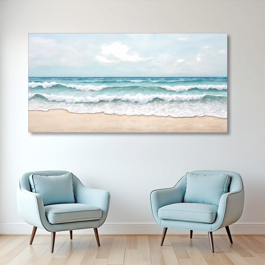 Serene Ocean Wave Coastal Wall Art Decor