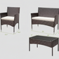 4Pcs Outdoor Patio Furniture Set – Rattan Wicker Sofa - Multiple Styles