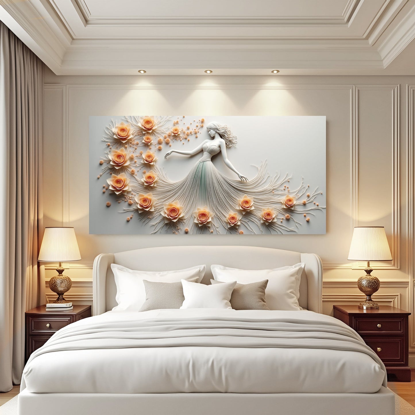 Modern Minimalist Dancing Woman Wall Art Decor