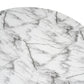 MGO Faux Marble Coffee Table with Handcrafted Finish - White Marble