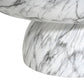 MGO Faux Marble Coffee Table with Handcrafted Finish - White Marble