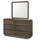 Flair 6-Drawer Dresser with Rounded Edges Brown Finish