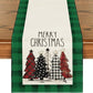 Christmas Trees Merry Xmas Table Runner, Seasonal Winter Holiday Kitchen Dining Table Decoration For Indoor Outdoor Home Party Decor 13 X 72 Inch