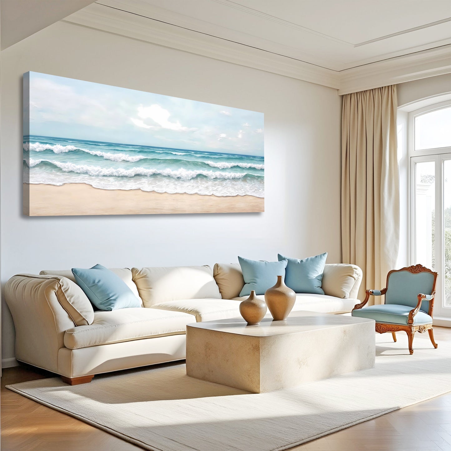 Serene Ocean Wave Coastal Wall Art Decor