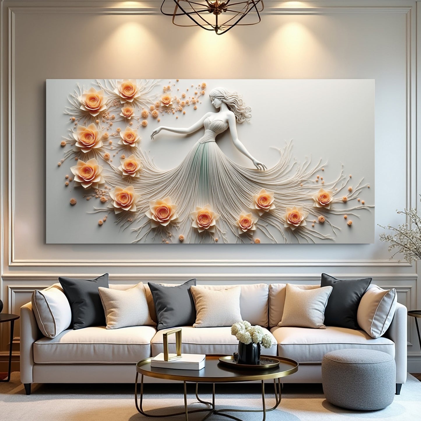 Modern Minimalist Dancing Woman Wall Art Decor