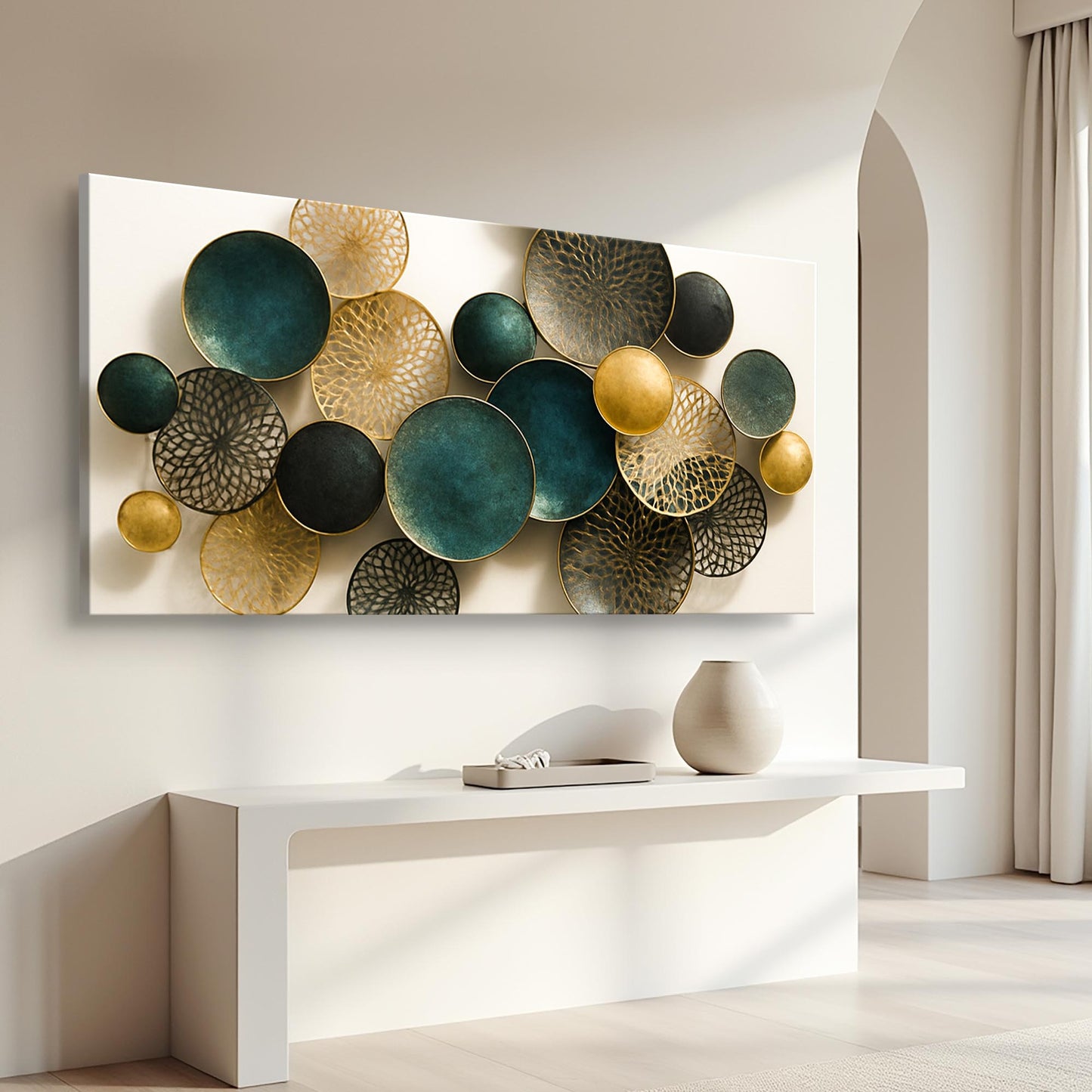 Lotus Leaf Abstract Wall Art for Modern Decor
