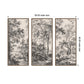 Wooded 1648 Antonie Waterloo Linen Panel 3 Piece Framed Canvas Wall Art Set by Nostalgia Prints