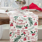Fennco Styles Holly Christmas Cotton Table Runner