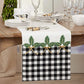 Fennco Styles Buffalo Plaid Holly Table Runner 16" W x 72" L - Classic Plaid Design for Home, Dining Table, Holiday, Christmas Décor, Banquet, Family Gathering and Special Occasion
