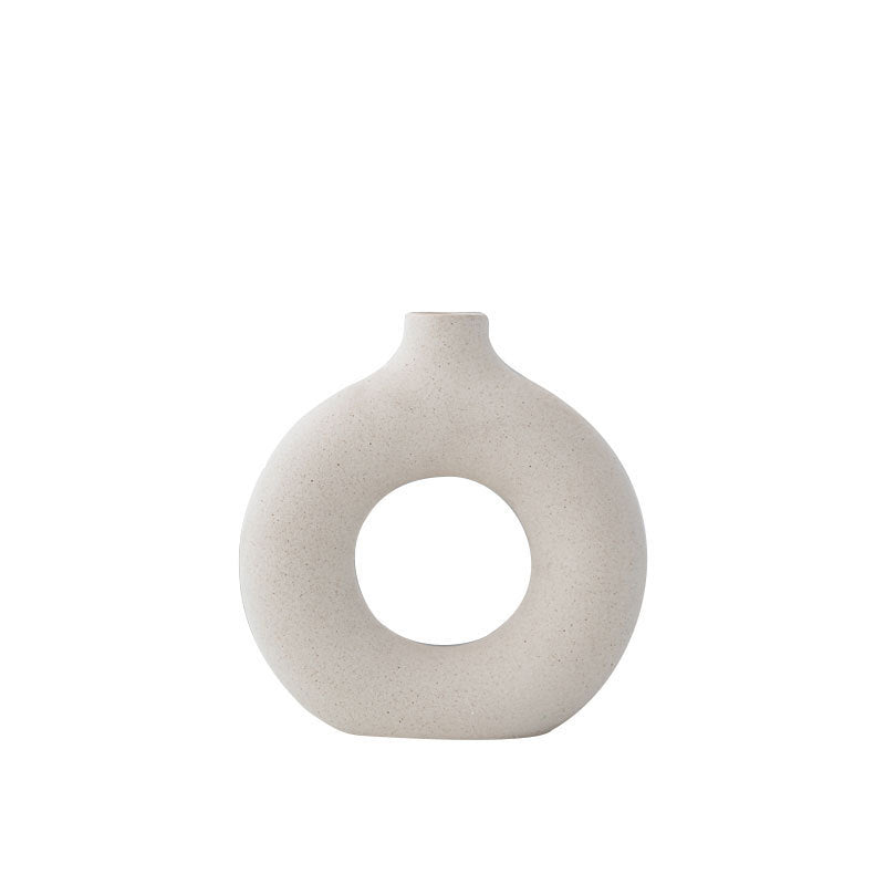 Unglazed Spotted Ceramic Vase Modern Home Decoration Ornament