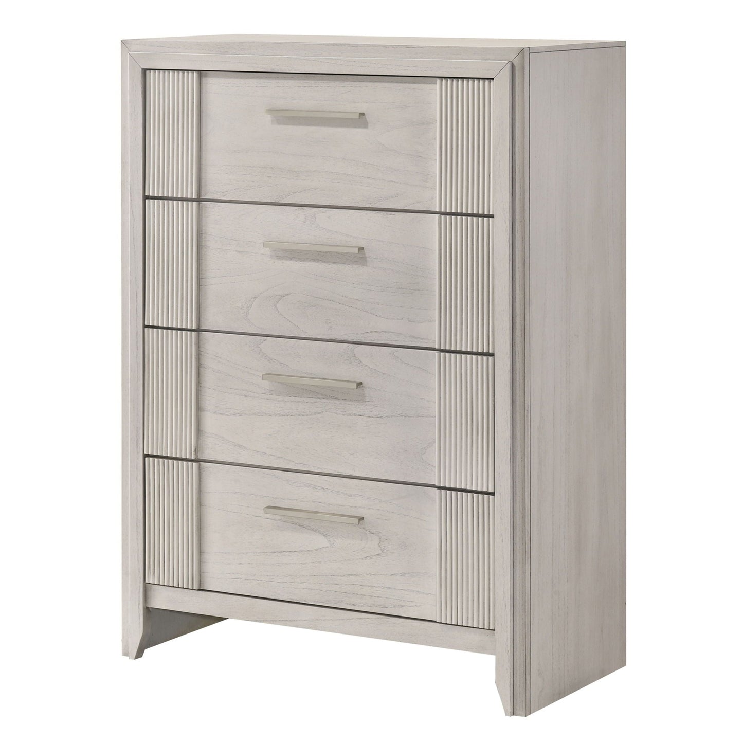 White 4-Drawer Tall Storage Chest for Home Organization