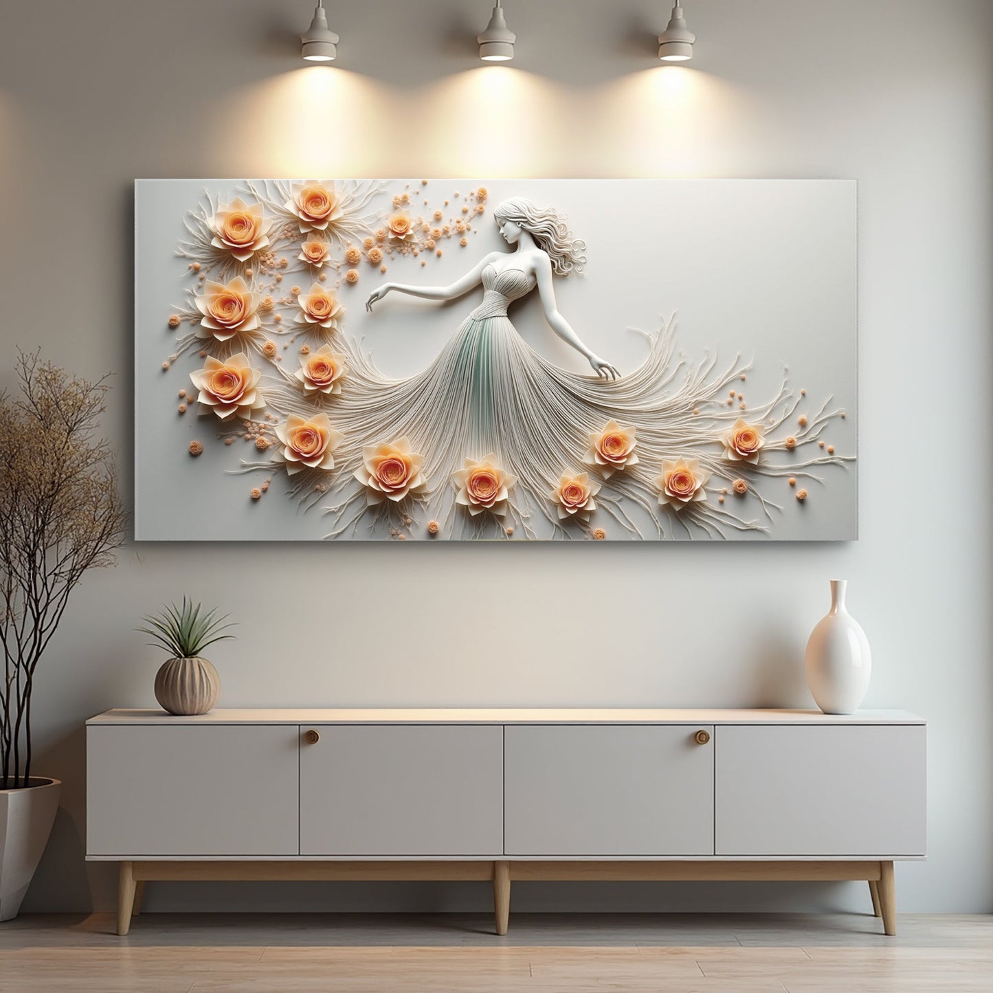 Modern Minimalist Dancing Woman Wall Art Decor