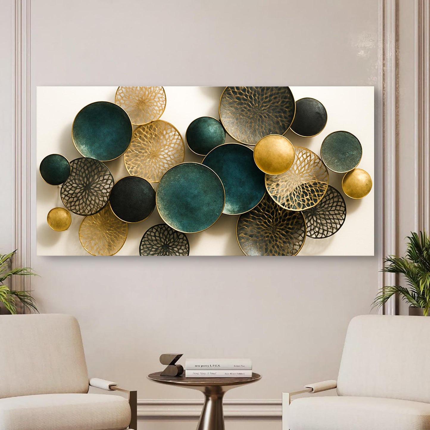 Lotus Leaf Abstract Wall Art for Modern Decor