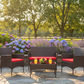 4Pcs Outdoor Patio Furniture Set – Rattan Wicker Sofa - Multiple Styles