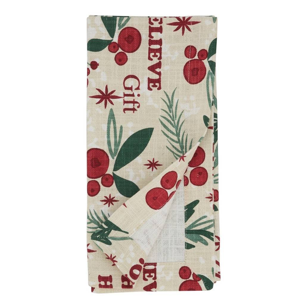 Fennco Styles Holly Christmas Cotton Table Runner