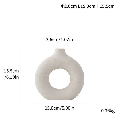 Unglazed Spotted Ceramic Vase Modern Home Decoration Ornament