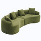 4-Seater Fabric Sofa with Sponge Cushions and Pillows