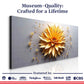 Golden Dandelion Minimalist Abstract Wall Art