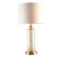 Clarity Glass Cylinder Table Lamps Set of Two