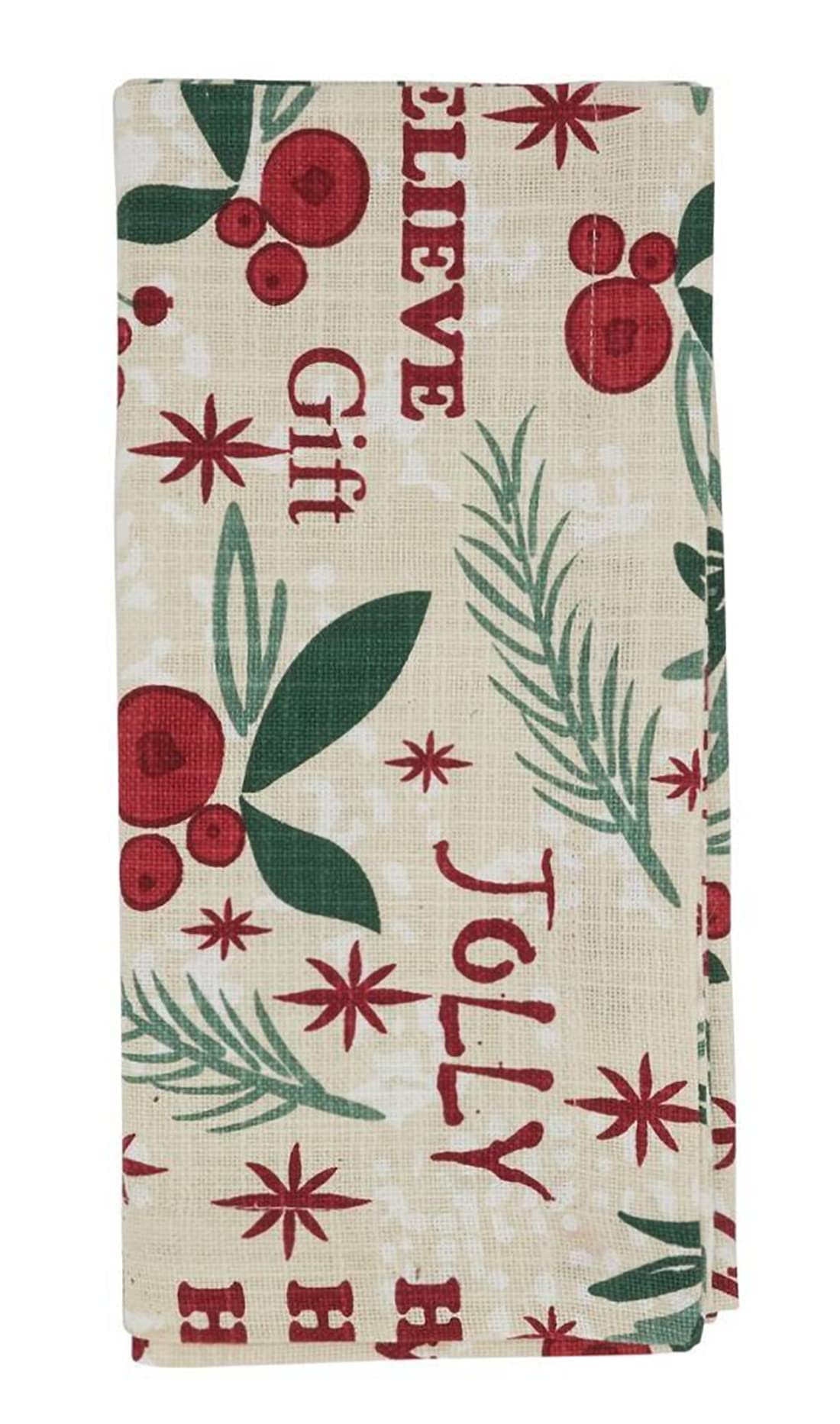 Fennco Styles Holly Christmas Cotton Table Runner